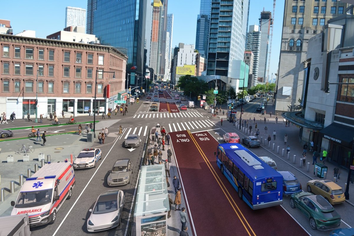 Bush Avenue Area, NY - Transformative Flatbush Avenue Bus Lane Installation Begins This Week